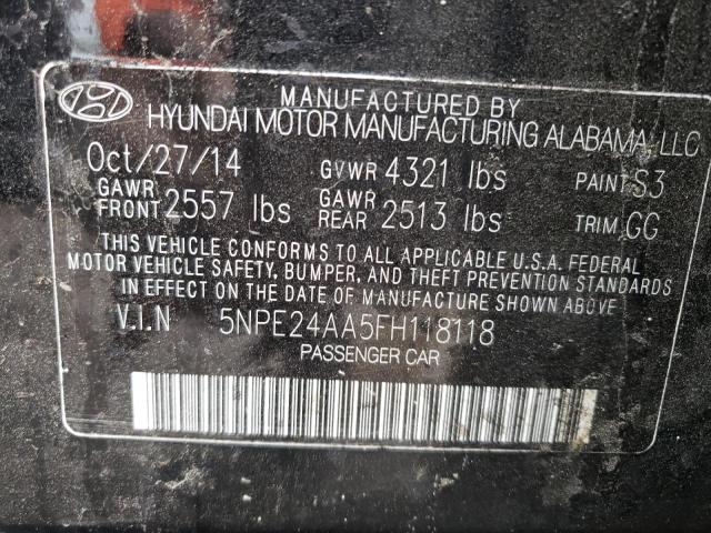 2015 HYUNDAI SONATA ECO - 5NPE24AA5FH118118