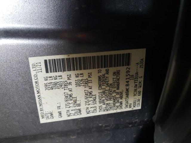 5N1AT3AB6MC841592 Nissan ROGUE S