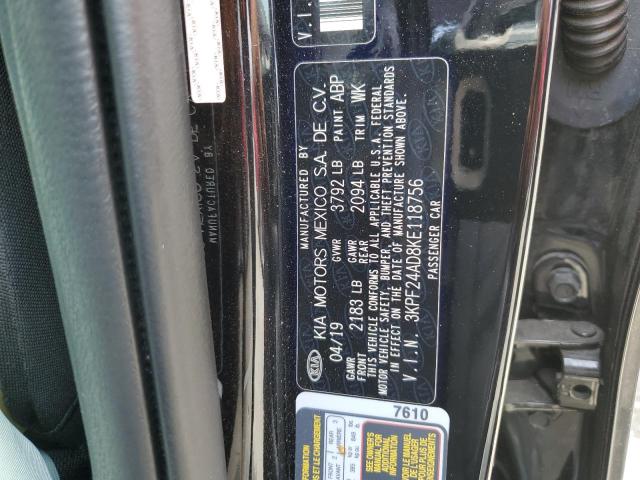 3KPF24AD8KE118756 KIA FORTE FE