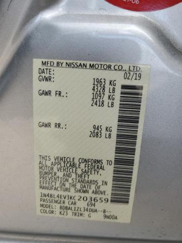 2019 NISSAN ALTIMA SL - 1N4BL4EV3KC203659