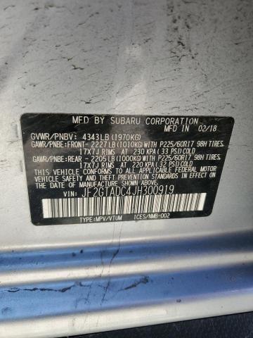 JF2GTADC4JH300919 Subaru Crosstrek Premium