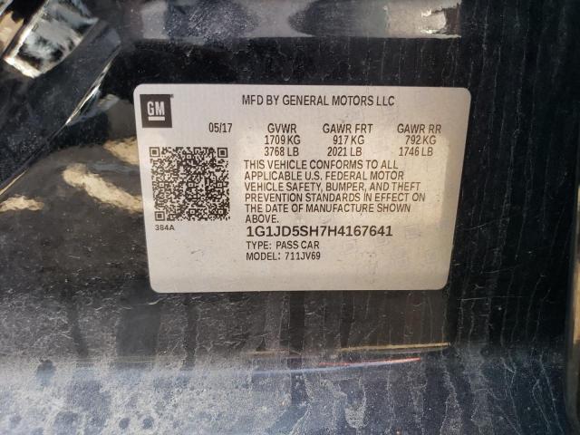 2017 CHEVROLET SONIC LT - 1G1JD5SH7H4167641