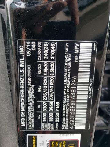 2015 MERCEDES-BENZ GL 450 4MA - 4JGDF6EE8FA481296