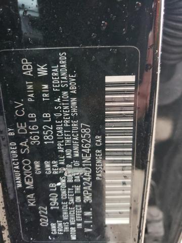 3KPA24AD1NE462587 KIA RIO LX