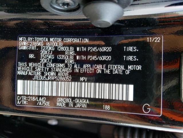 2023 TOYOTA 4RUNNER LI JTEDU5JR9P5286052