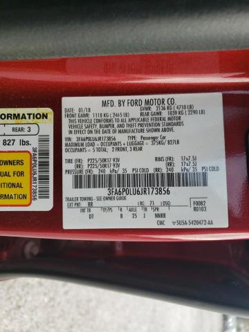2018 FORD FUSION SE - 3FA6P0LU6JR173856