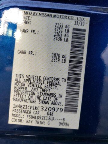 1N4BZ1CP1KC320979 Nissan Leaf S Plus