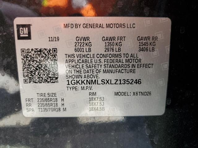 1GKKNMLSXLZ135246 GMC ACADIA SLT