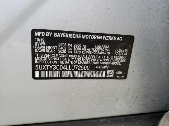 5UXTY3C04LLU72500 BMW X3 Sdrive30i