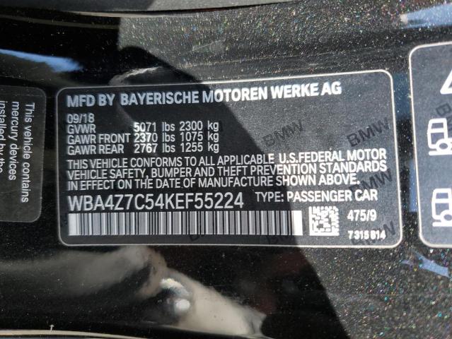 2019 BMW 440XI WBA4Z7C54KEF55224
