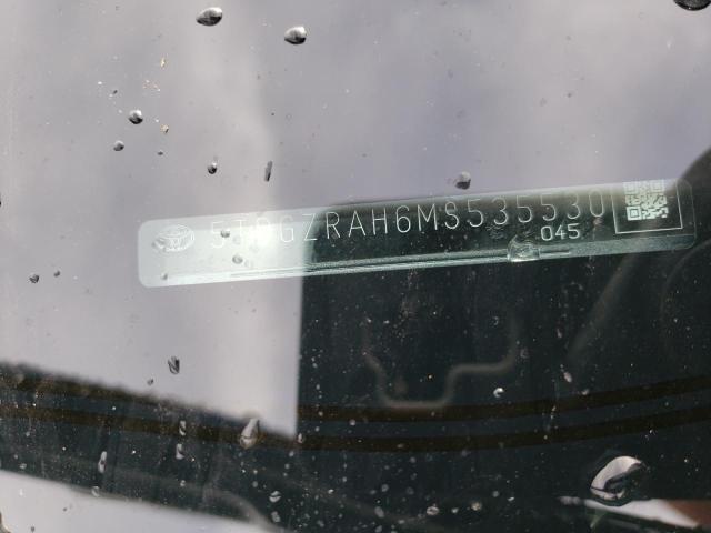 5TDGZRAH6MS535530 Toyota Highlander Xle