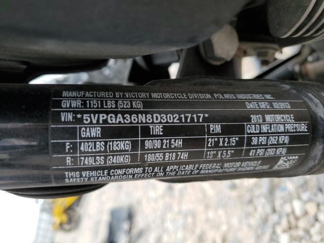 2013 VICTORY MOTORCYCLES VEGAS 8-BA 5VPGA36N8D3021717