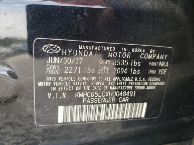 2017 HYUNDAI IONIQ BLUE - KMHC65LCXHU048491