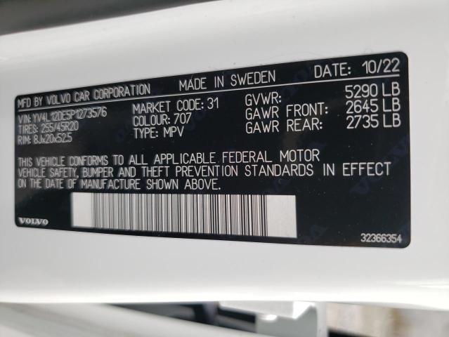 2023 VOLVO XC60 PLUS YV4L12DE5P1273576