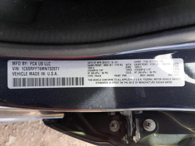2021 RAM 1500 BIG H - 1C6SRFFT6MN732071