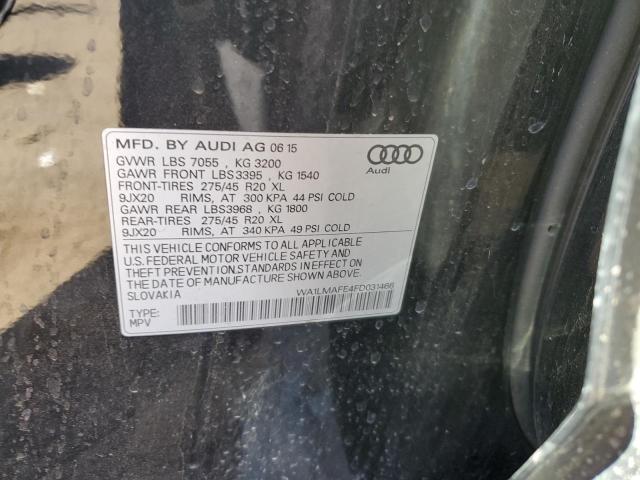 2015 AUDI Q7 TDI PRE - WA1LMAFE4FD031466