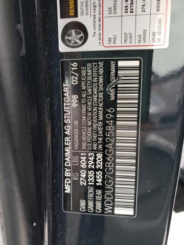 2016 MERCEDES-BENZ S S600 WDDUG7GB6GA258496