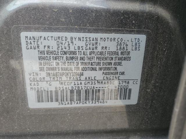 3N1AB7AP0KY339484 Nissan SENTRA S