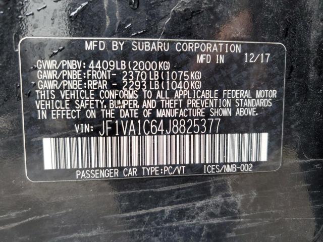 JF1VA1C64J8825377 Subaru Wrx Premium
