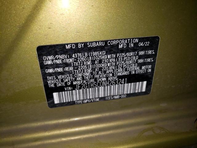 JF2GTHSC0NH263241 Subaru Crosstrek Sport