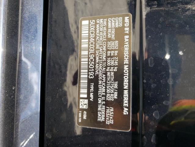 2020 BMW X5 SDRIVE - 5UXCR4C03L9C50193