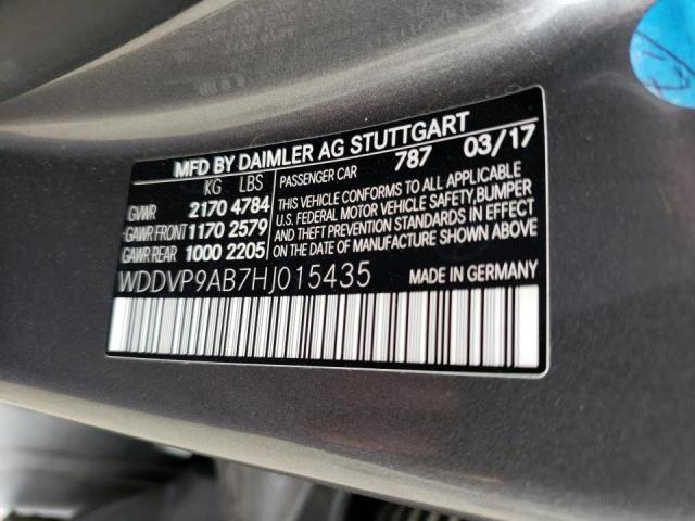 2017 MERCEDES-BENZ B 250E WDDVP9AB7HJ015435