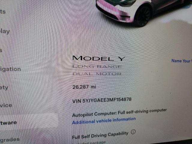 5YJYGAEE3MF154878 Tesla Model Y