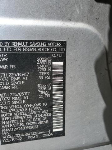 KNMAT2MT4JP592622 Nissan ROGUE S
