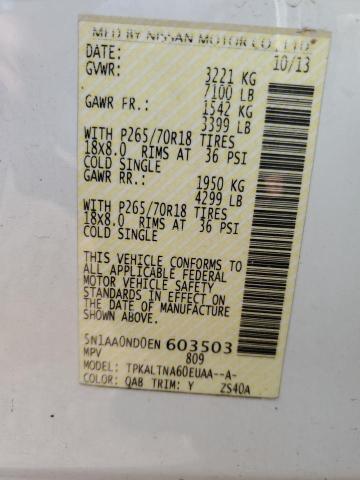 5N1AA0ND0EN603503 Nissan ARMADA SV