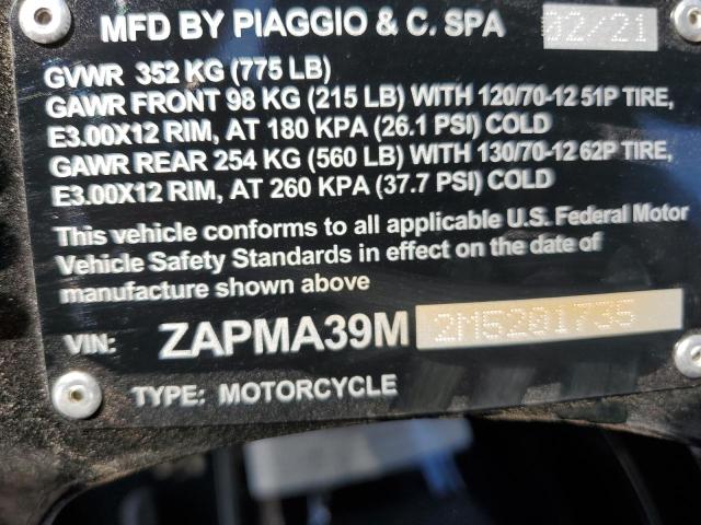 2021 VESPA GTS 300 ZAPMA39M2M5201735