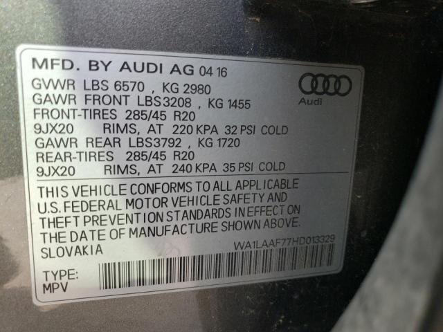 VIN WA1LAAF77HD013329 2017 Audi Q7, Premium Plus no.13