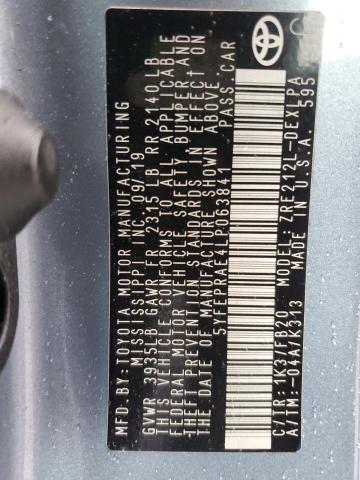 5YFEPRAE4LP063841 Toyota COROLLA LE