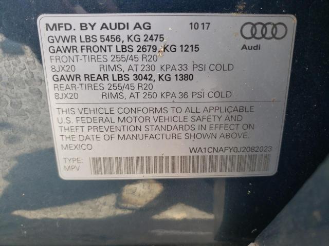 2018 AUDI Q5 PRESTIG - WA1CNAFY0J2082023