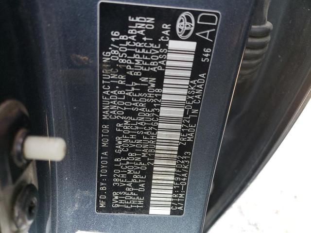 2016 TOYOTA COROLLA L - 2T1BURHE7GC731218
