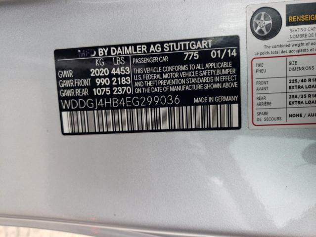 WDDGJ4HB4EG299036 Mercedes-Benz C 250