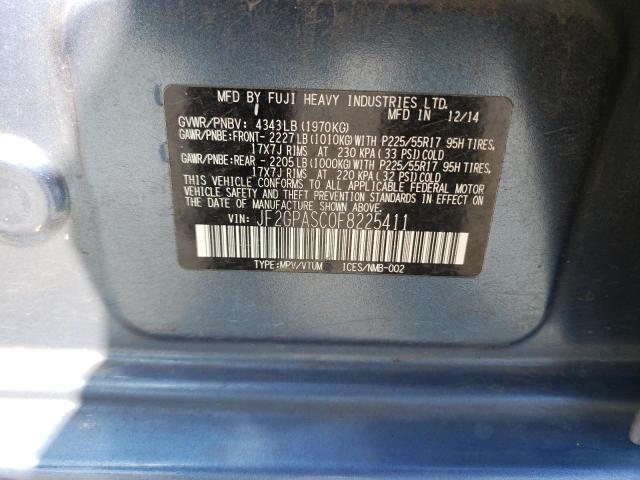 JF2GPASC0F8225411 Subaru Xv Crosstrek Sport Limited