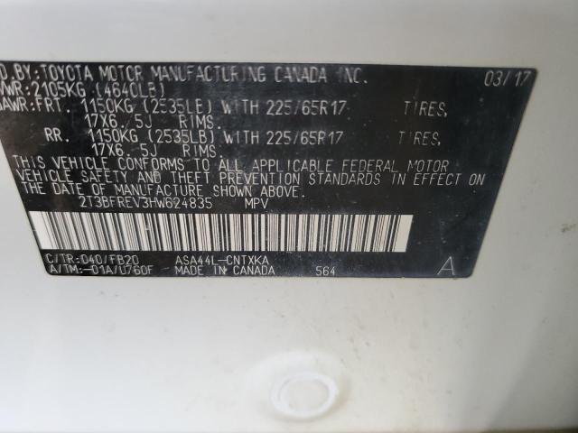 2017 TOYOTA RAV4 4D 4W - 2T3BFREV3HW624835