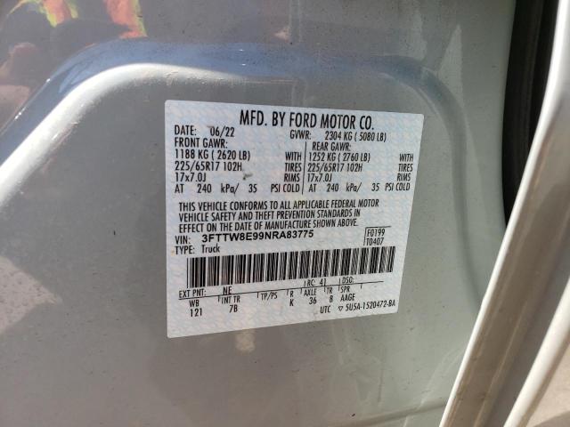 3FTTW8E99NRA83775 Ford Maverick Xl