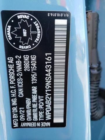 2022 PORSCHE TAYCAN 4S - WP0AB2Y19NSA43161