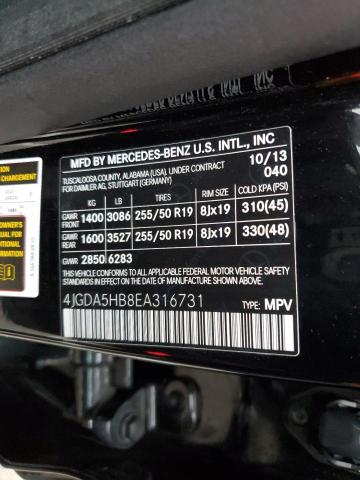 4JGDA5HB8EA316731 Mercedes-Benz Ml 350 4matic