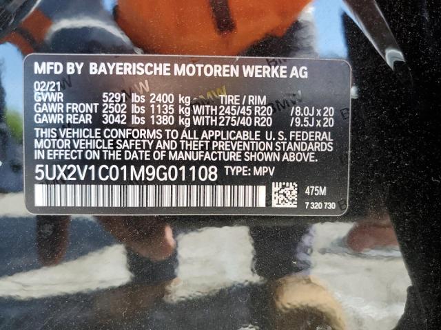 2021 BMW X4 XDRIVE3 - 5UX2V1C01M9G01108