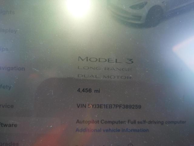 5YJ3E1EB7PF389259 Tesla MODEL 3