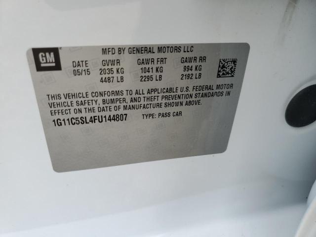 1G11C5SL4FU144807 Chevrolet MALIBU 1LT