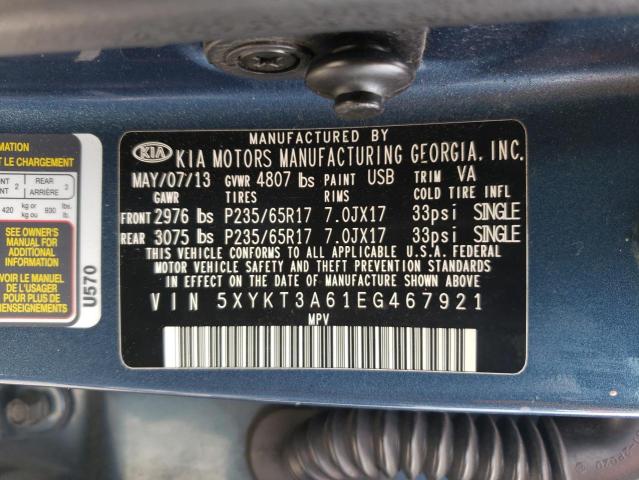 5XYKT3A61EG467921 KIA SORENTO LX