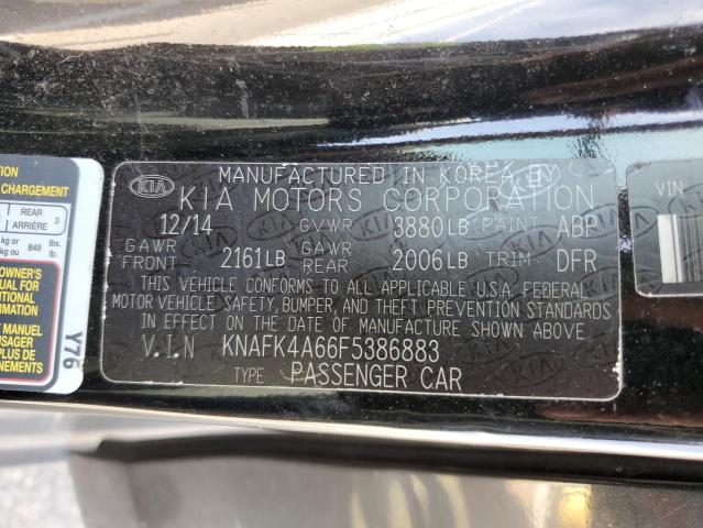 KNAFK4A66F5386883 KIA FORTE LX