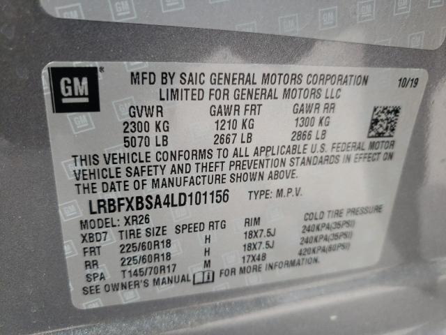 2020 BUICK ENVISION P - LRBFXBSA4LD101156