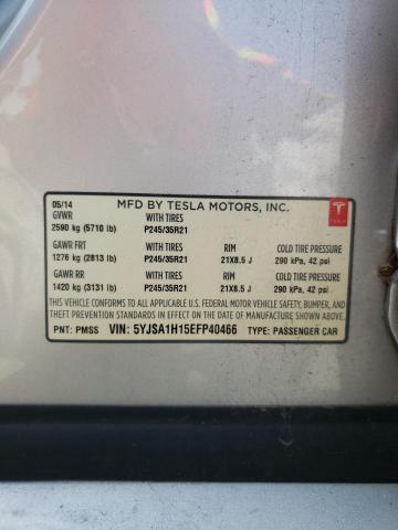 5YJSA1H15EFP40466 Tesla MODEL S