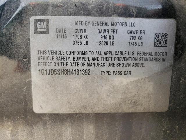 2017 CHEVROLET SONIC LT - 1G1JD5SH8H4131392