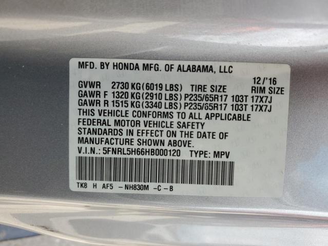 5FNRL5H66HB000120 2017 HONDA ODYSSEY - Image 13