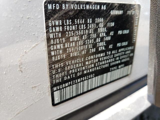 2021 VOLKSWAGEN ID.4 PRO WVGRMPE2XMP062402